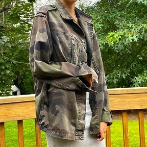Brandy Melville Army Print Jacket